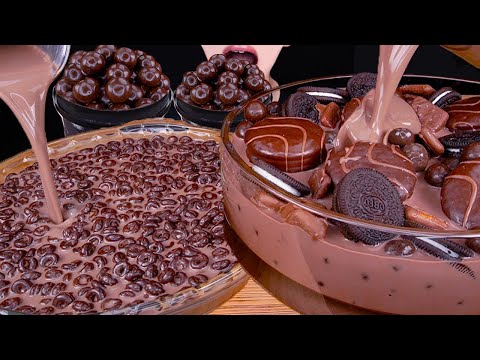 ASMR MALTESERS CHOCOLATE MILK KITKAT MAGNUM ICE CREAM OREO NUTELLA DESSERT MUKBANG먹방咀嚼音EATING SOUNDS