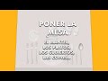 Curso poner la mesa. Lecciones 1 a 6. Mantel, platos, cubiertos, copas... cómo colocarlo en la mesa