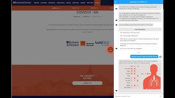 Business & Decision Covid-19 chatbot