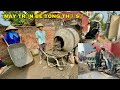 High efficiency manual concrete mixer madein Viet Nam | Công nông chở cát máy trộn bê tông làm việc