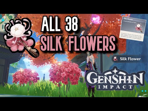 ALL 38 Silk Flower Locations | Complete Guide & Efficient Route | Genshin Impact Liyue