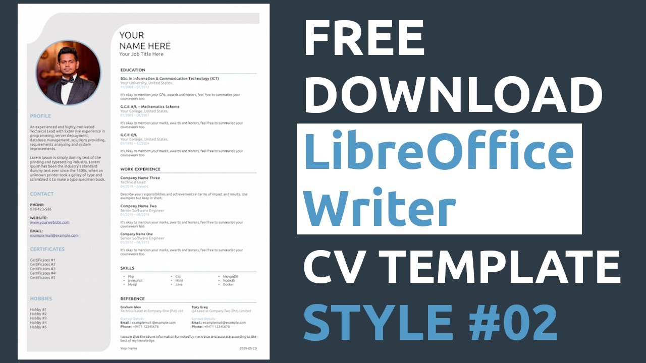 create a resume in libreoffice