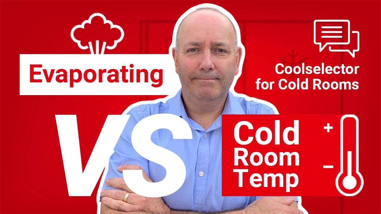 What is the typical difference between evaporating and cold room