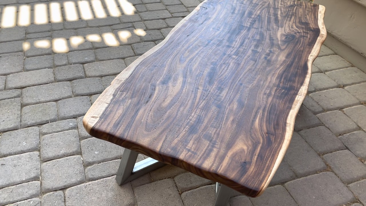 GC Creative Works Live Edge Willow Acacia Coffee Table