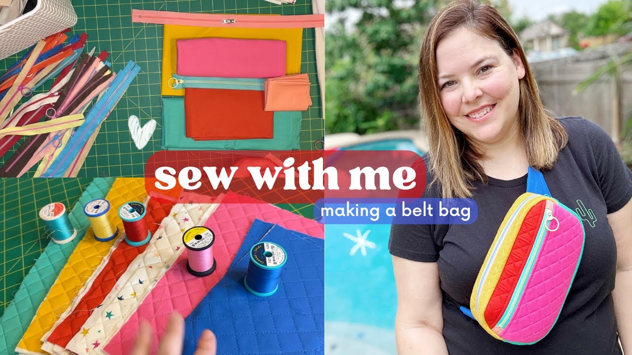 Making a Quilted Belt Bag, Sew With Me Vlog - YouTube