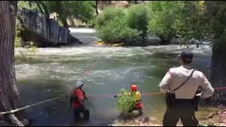 Kayaker rescued from rock on Kern River