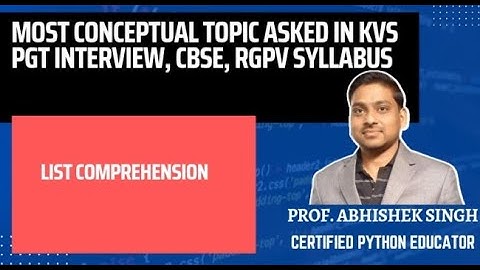 Lecture 22: Most conceptual topic asked in kvs pgt interview, CBSE, RGPV Syllabus
