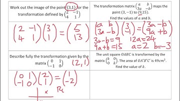 AQA FM Transformations With Matrices