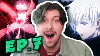Is he a HUMAN?! Jujutsu Kaisen Ep7 FIRST TIME REACTION