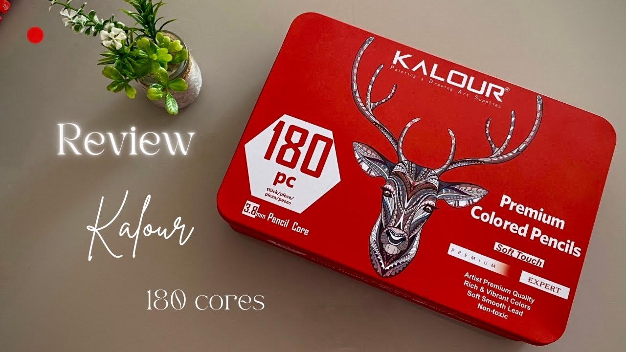 Kalour 180 cores / Soft touch / lata vermelha / Swatch de cores 🌷