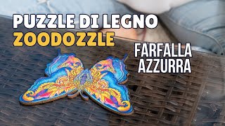 PUZZLE di LEGNO. Farfalla Azzurra screenshot 1