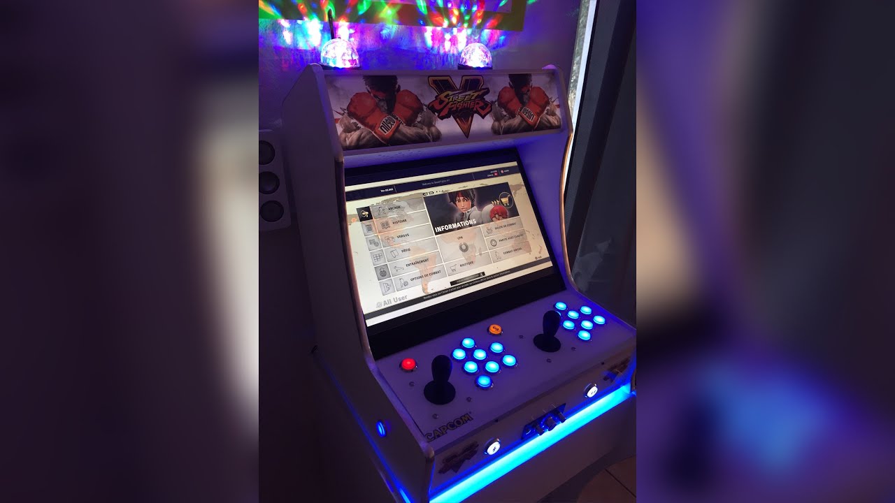 Bartop d'arcade hyperspin plus steam