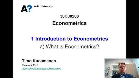 Econometrics 1a: Introduction