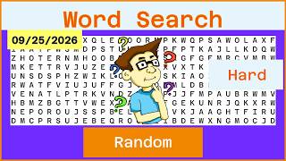 Word Search Hard - Random - 09/25/2026