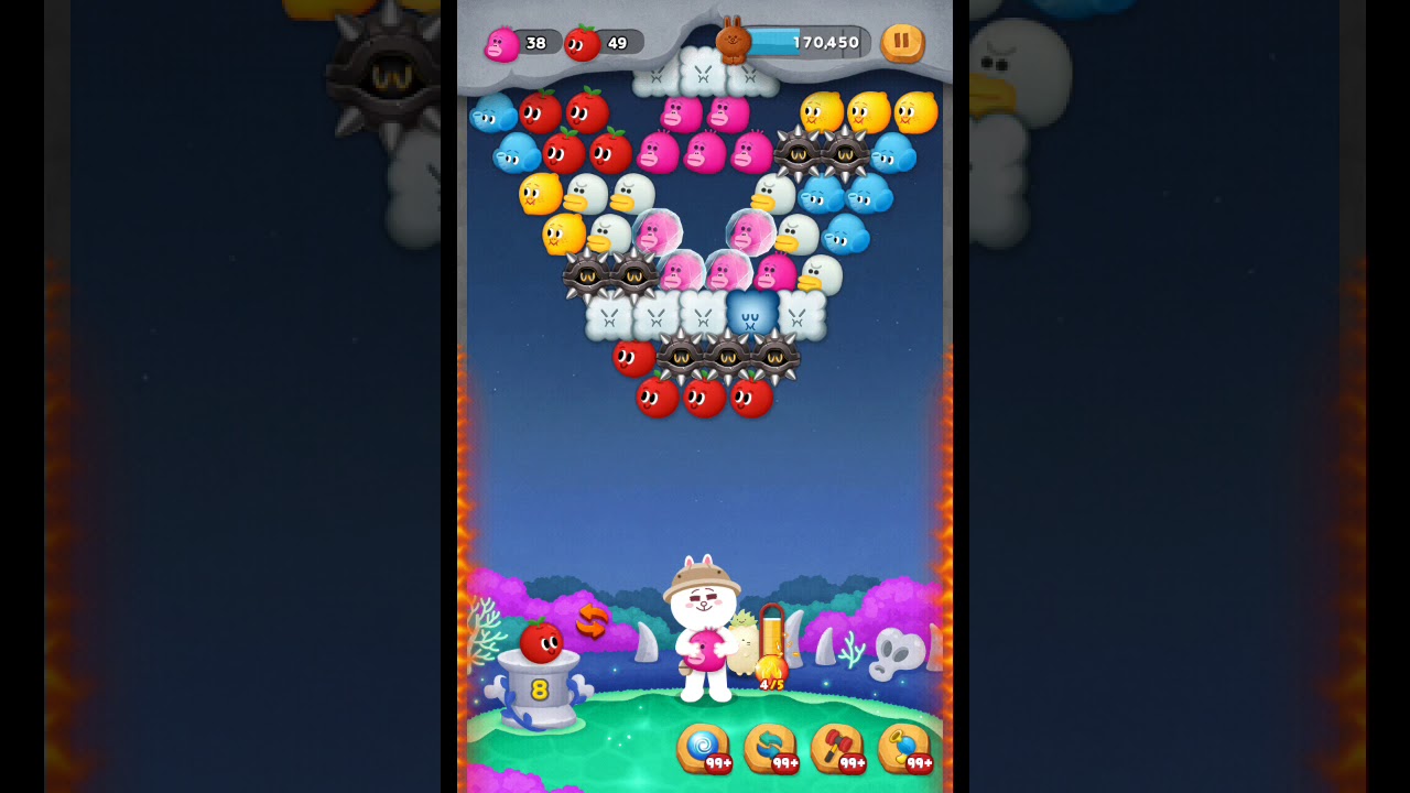 line bubble 2 เพิ่มเปลวไฟ Update line bubble 2 level 1934