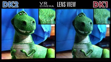 OCULUS RIFT DK2 vs DK1 SIDE by SIDE LENS VIEW Screen Comparison -VR CINEMA !!!