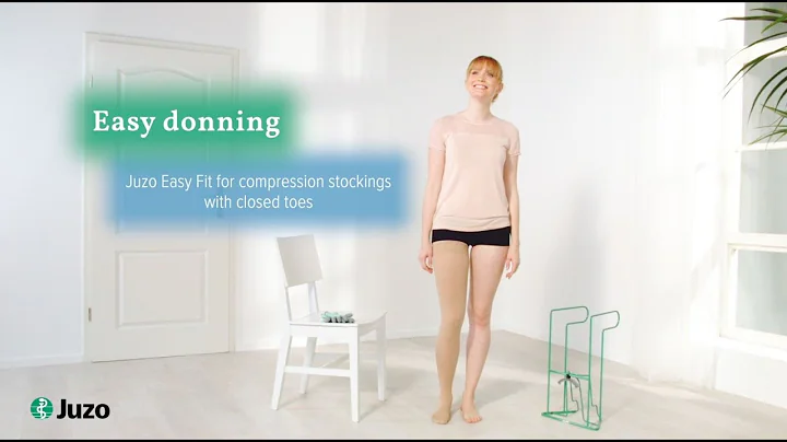 Donning of compression stockings (Thigh stockings) with closed toes – Juzo Easy Fit (EN)