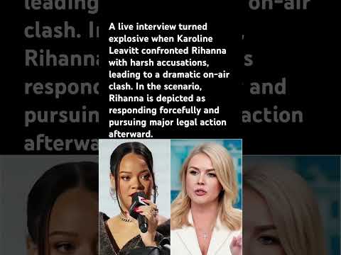 Explosive Clash Sparks Legal Showdown Rihanna KarolineLeavitt LiveInterview CelebrityDrama