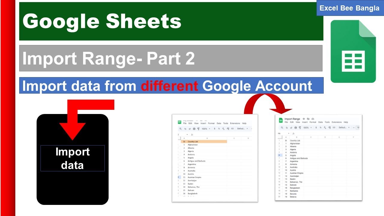 IMPORT RANGE Across Different Google Accounts - YouTube