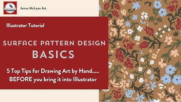 Surface Design: 5 Top Tips for Drawing Art by Hand... BEFORE you bring it into Illustrator