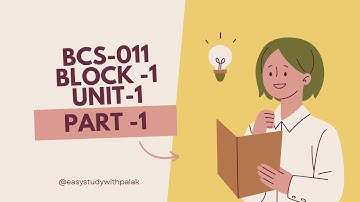 BCS-011| Block-1| Unit-1| Part-1| Origin of Computer| Ignou