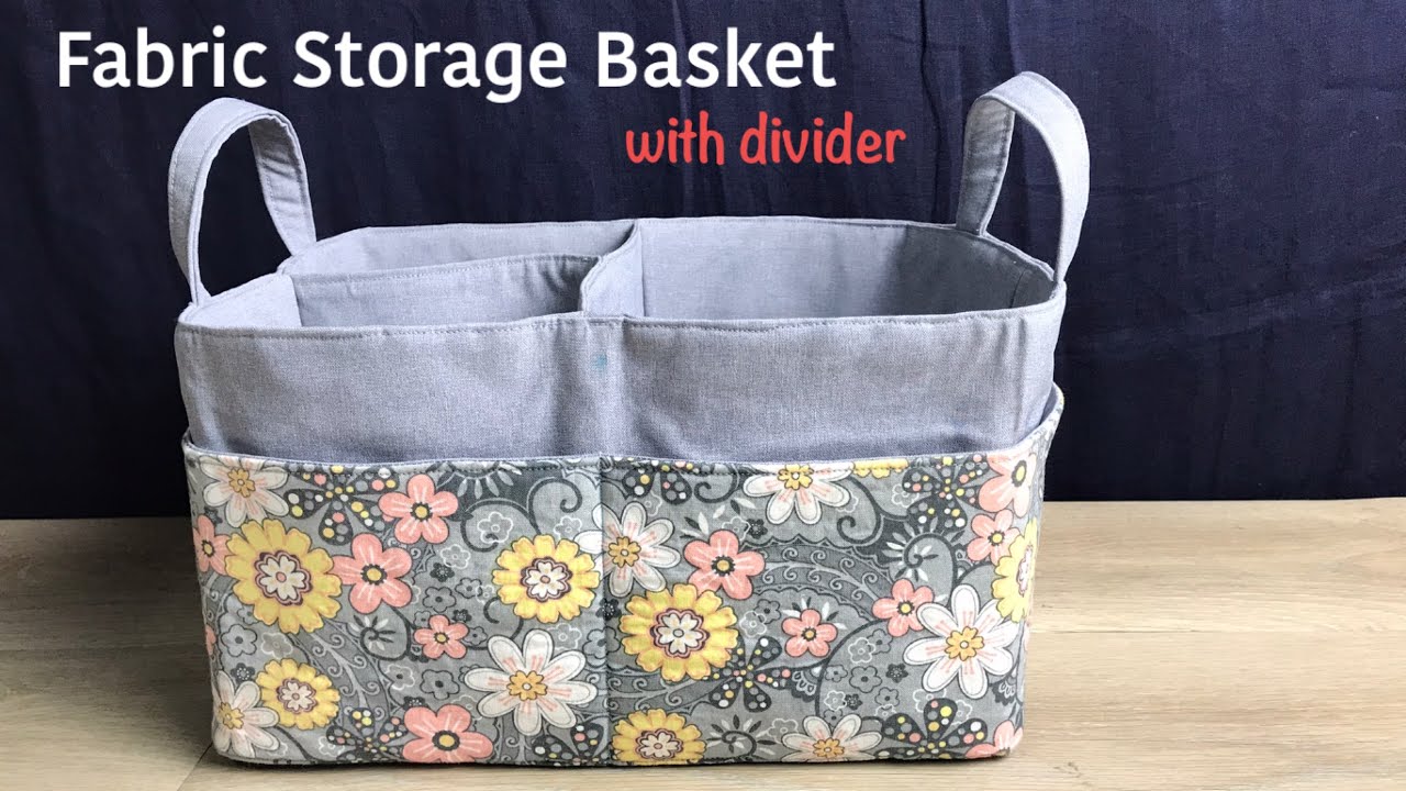 How to sew a Divided Fabric Basket, DIY Fabric Basket