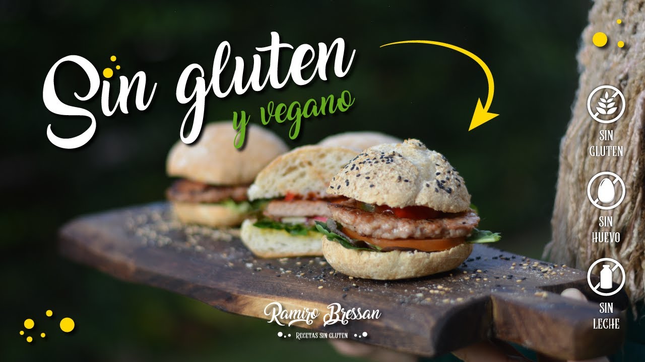 🍔 PAN DE HAMBURGUESA sin TACC y vegano 🌱 ¡Esponjoso y fácil! Recetas