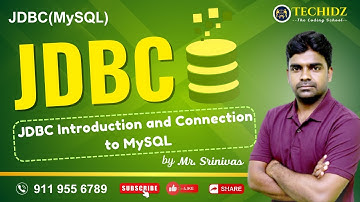 JDBC(MySQL) Tutorial | JDBC Introduction and Connection to MySQL | Java FullStack | TechidZ