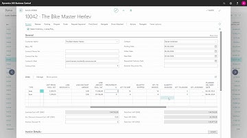 Calculated fields and totals on the Sales Order Lines - Microsoft Dynamics 365 Business Central