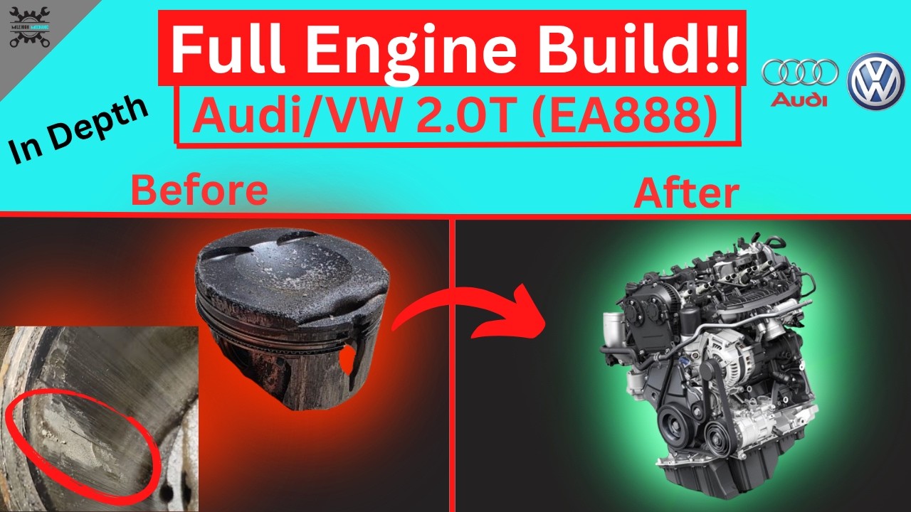 Building an Audi 2.0T from the Ground Up *In-Depth* | How to Rebuild an Engine (TFSI EA888)