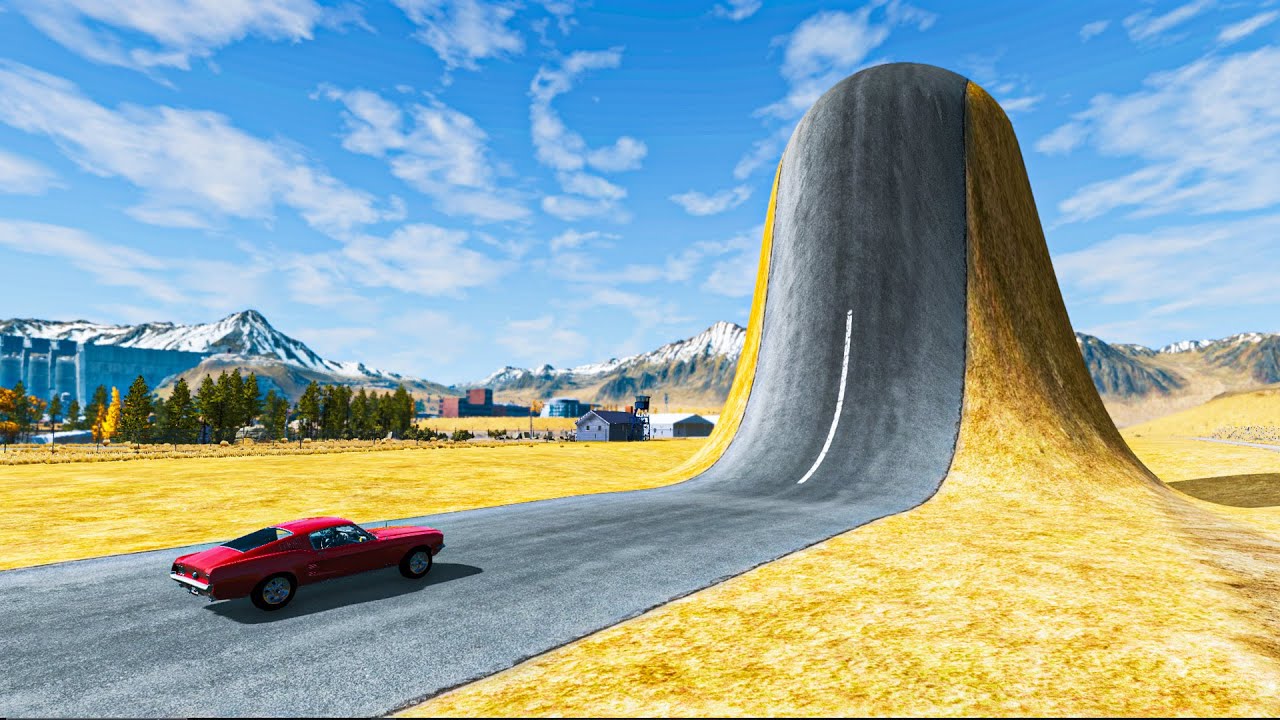 Cars vs Giant Bulge 2 BeamNG drive Episode 20 YouTube