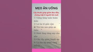 CÂY THUỐC GIÚP GIẢM ĐAU ĐẦU CHÓNG MẶT Ở NGƯỜI LỚN TUỔI