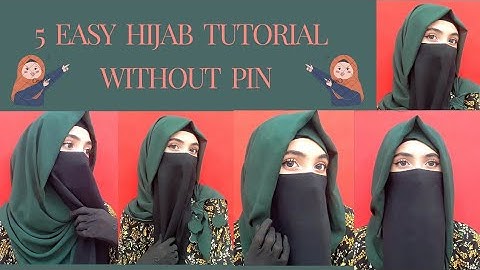 5 easy and classy hijab tutorial without pin || for school and college || by hannah shah