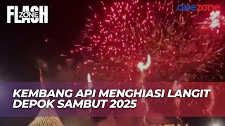 Kembang Api Meriahkan Tahun Baru 2025 di Depok | Flash Zone