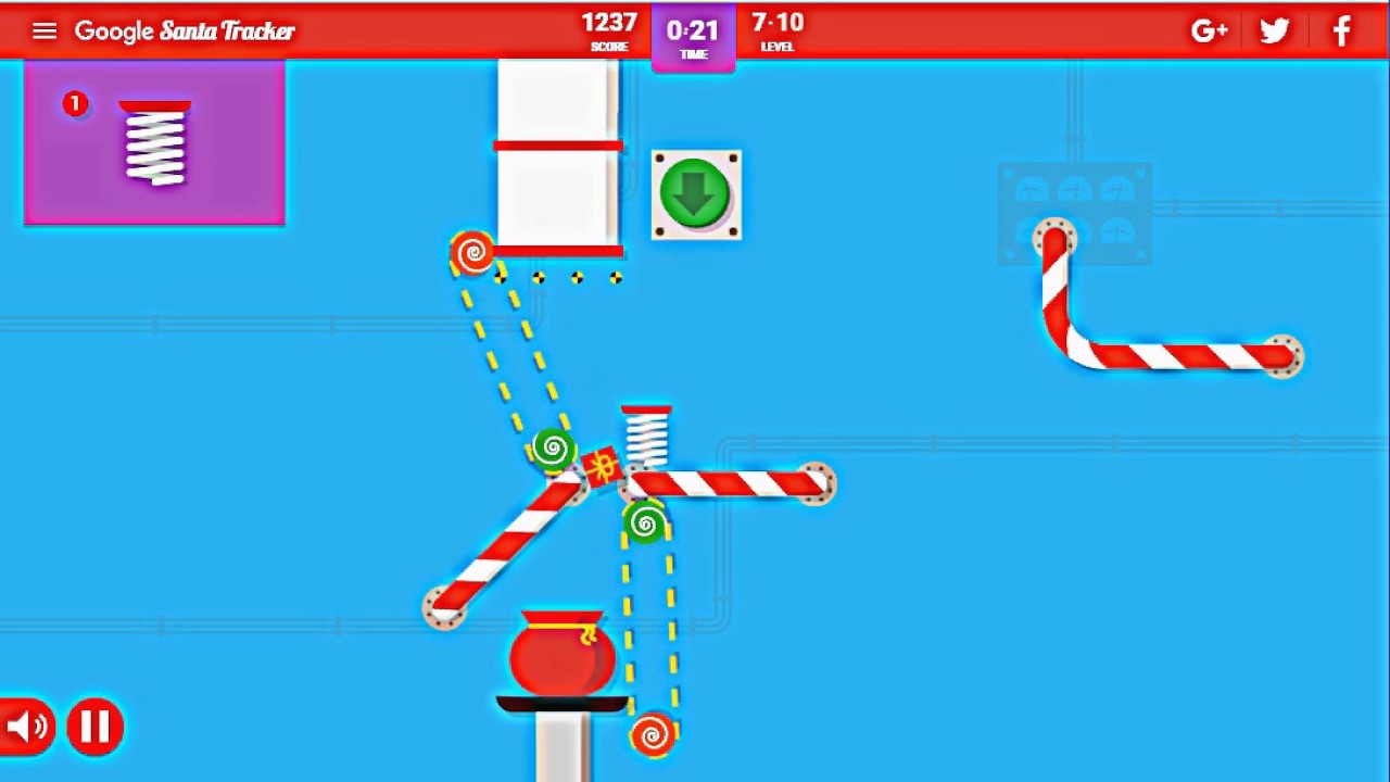 google santa tracker present bounce 2016 level 1 10 playthrough