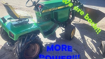 John Deere 318 with loader gets big power! Part 1