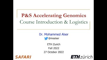 Accelerating Genomics Course - Lecture 2: Course Introduction & Logistics (Fall 2022)