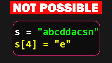 str Object Does not Support Item Assignment in Python
