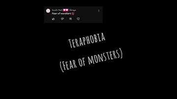 Making your fears less scary!! Pt. 3 Teraphobia (Fear of monsters) Comment your fears!! #shorts #fyp