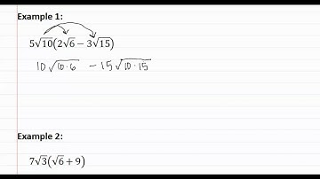 15.2d: Multiply Monomial by Binomial Radical Expressions