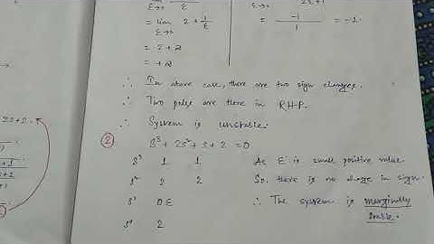 Routh-Hurwitz Stability Criterion: Part-2
