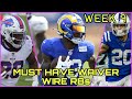 5 MUST HAVE WAIVER WIRE RUNNING BACKS || Week 9 Fantasy Football