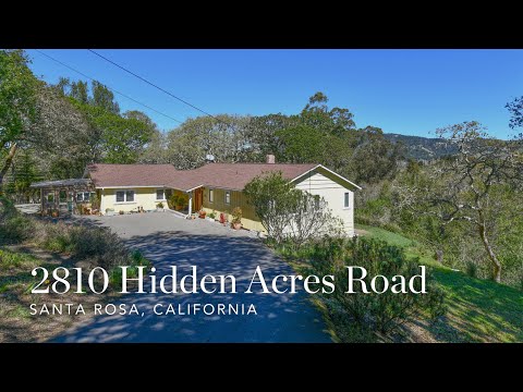 2810 Hidden Acres Road ~ New Santa Rosa Listing