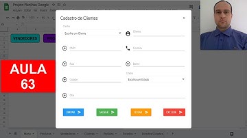 Concluindo Script Botão Excluir do Formulário de Cadastro de Clientes - Planilhas Google - Aula 63