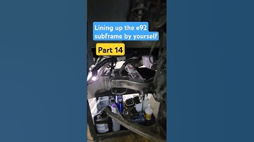 PART 14: Reinstalling & lining up the E92 front subframe solo on my BMW 335i (e90, e91, e92, e93)