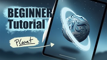 Easy Procreate Beginner Tutorial | How to draw a Planet on your iPad + Color Palette