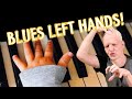 Learn an easy blues piano left hand in c