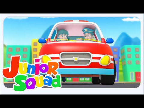 Junior Squad - ล้อรถตำรวจ | วิดีโอก่อนวัยเรียนและเพลงกล่อมเด็กสำหรับเด็ก