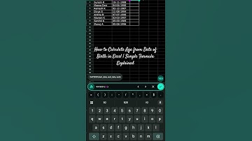 How to Calculate Age from Date of Birth in Excel | Simple Formula Explained #calculas #practicenotes