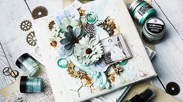⭐FULL TUTORIAL⭐Delicate Mixed Media Canvas